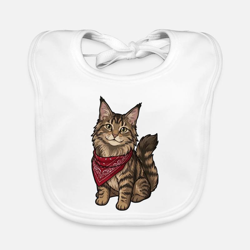 Maine Coon Katze Baby Bio-Lätzchen