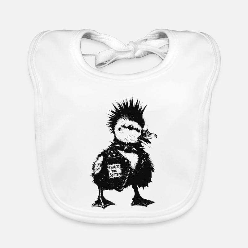 Punk Entchen Baby Bio-Lätzchen