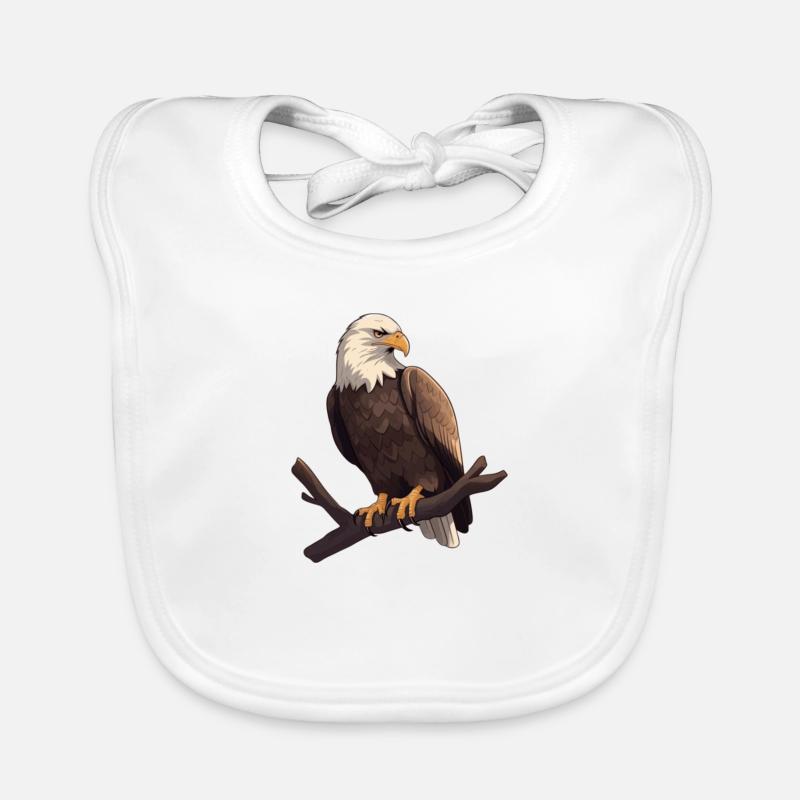 Weißkopfseeadler Adler Geschenk Baby Bio-Lätzchen