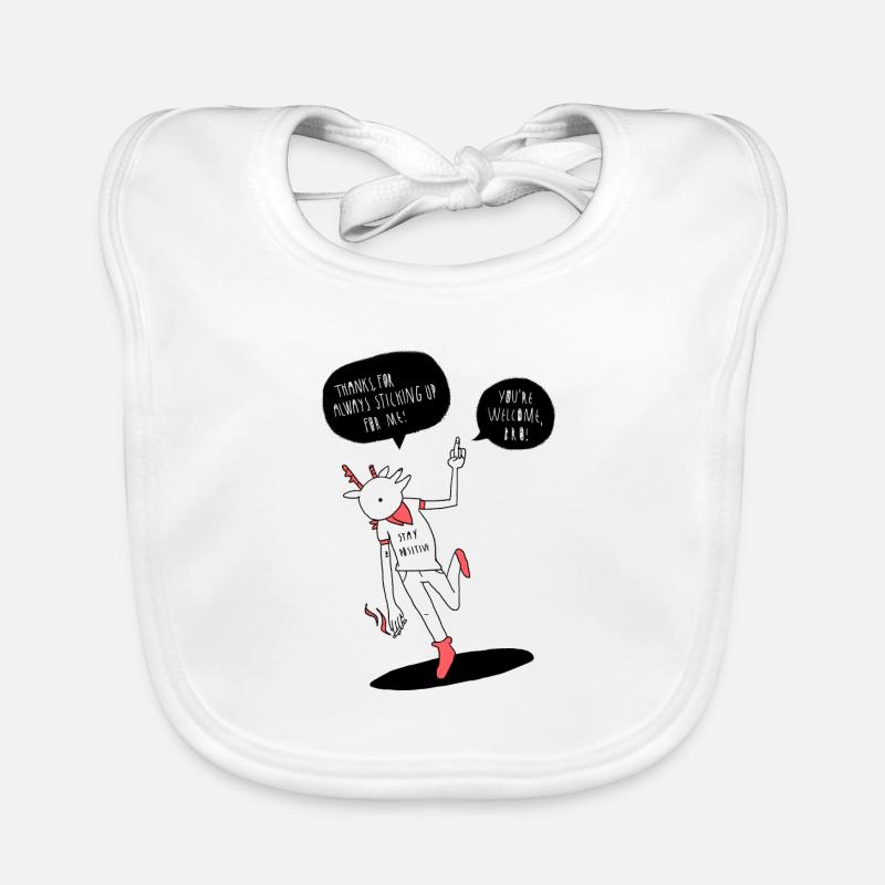 Comic - friends - sarcasm - Organic Baby Bibs - white
