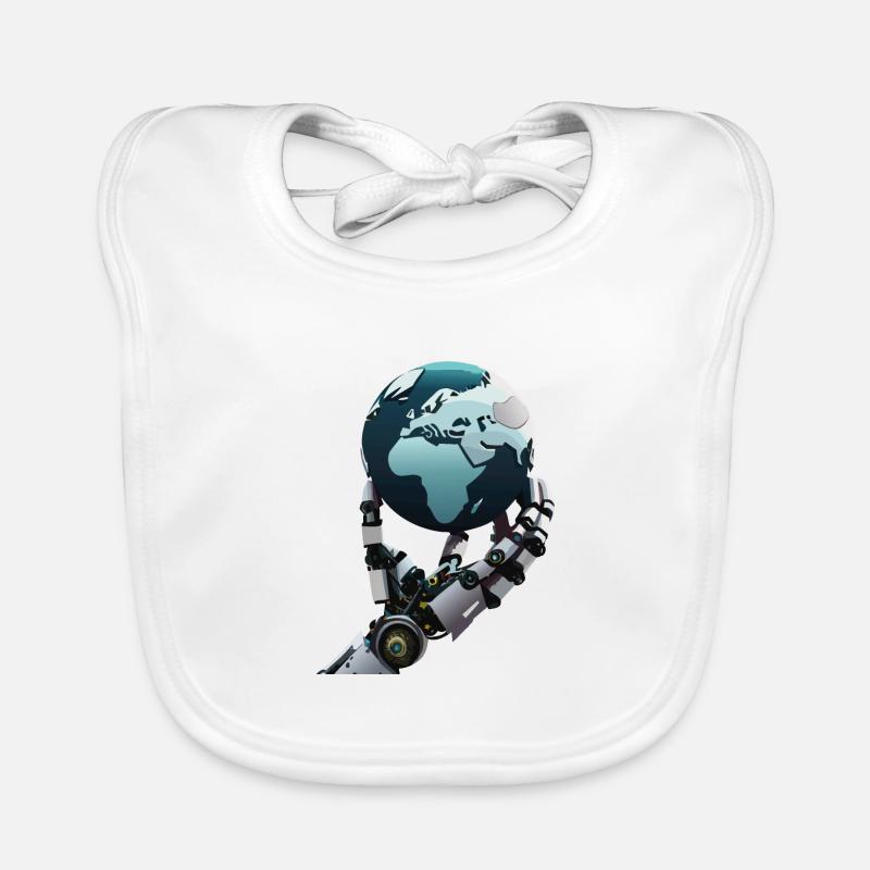 Robot assumes global role Organic Baby Bibs