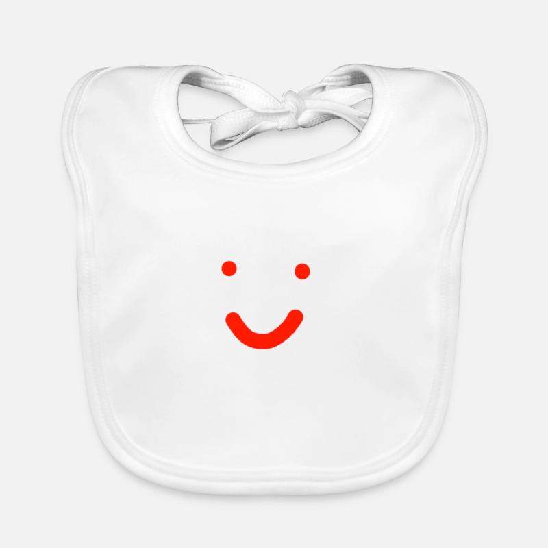 Smiley - Bavoir bio Bébé - blanc