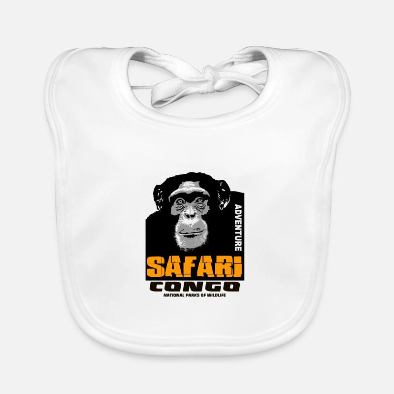 Congo - Chimpanzés Bavoir bio Bébé