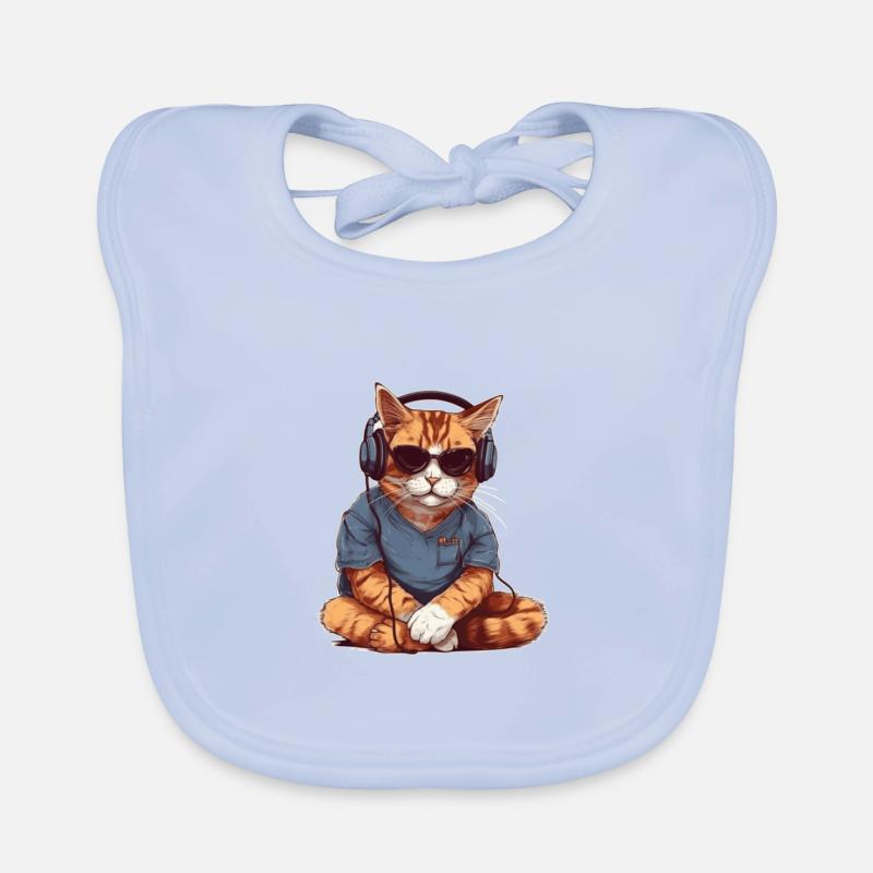 Katze Katzen cool Geschenkidee Baby Bio-Lätzchen