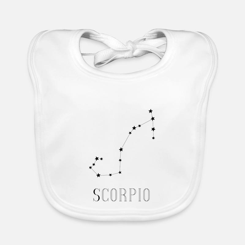 SCORPIO - Organic Baby Bibs - white