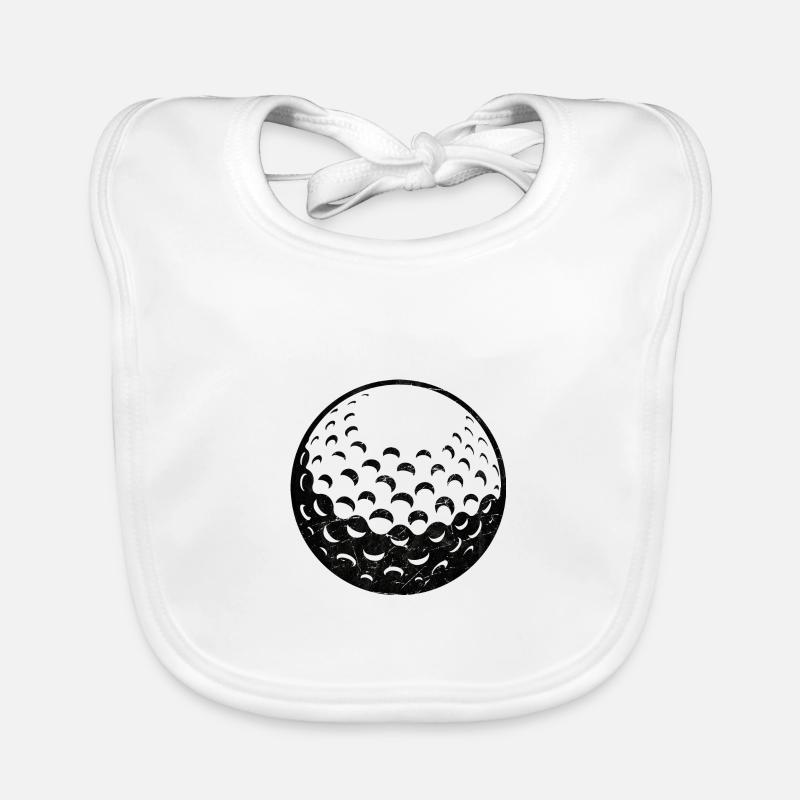 Golfball Balle de golf Golfer Golfen Bavoir bio Bébé