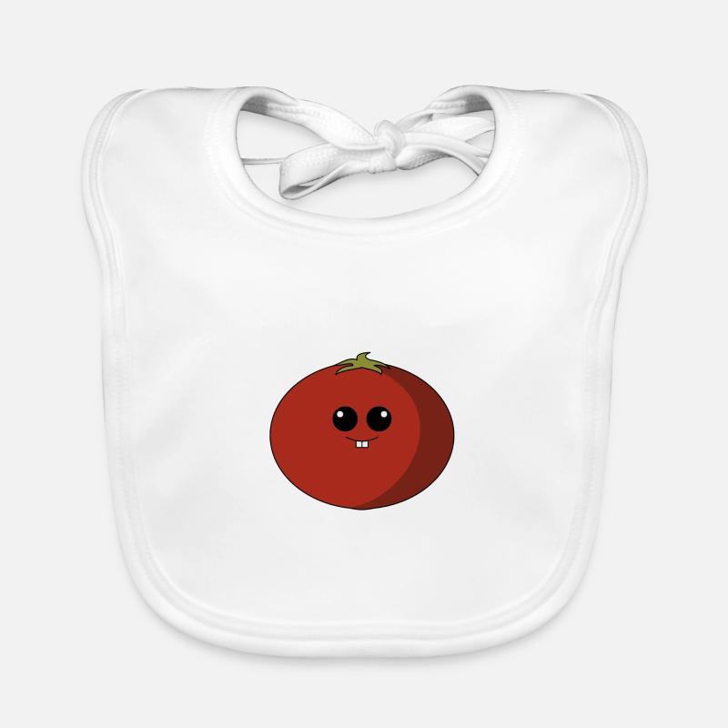 Tomate avec visage Bavoir bio Bébé