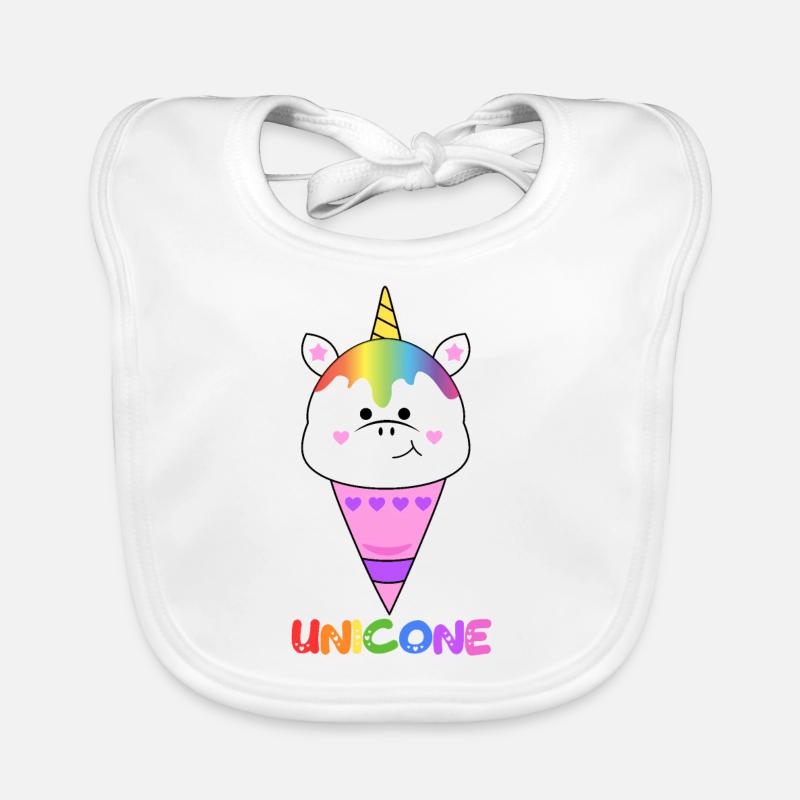 Licorne avec glace Bavoir bio Bébé
