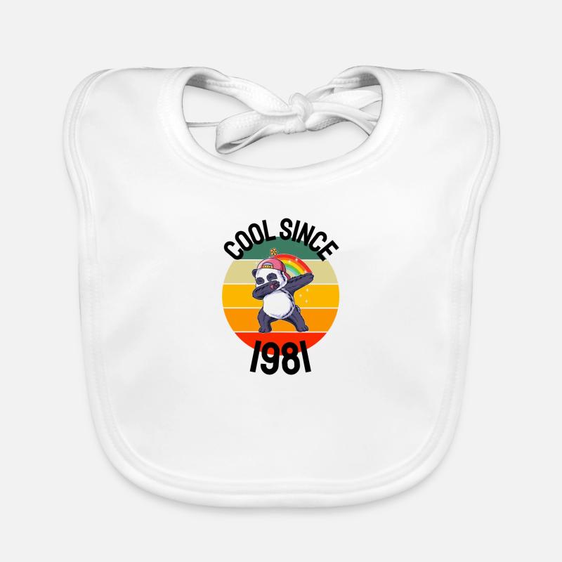 Cool Seit 1981 Retro Dabbing Panda 41. Geburtstag Baby Bio-Lätzchen