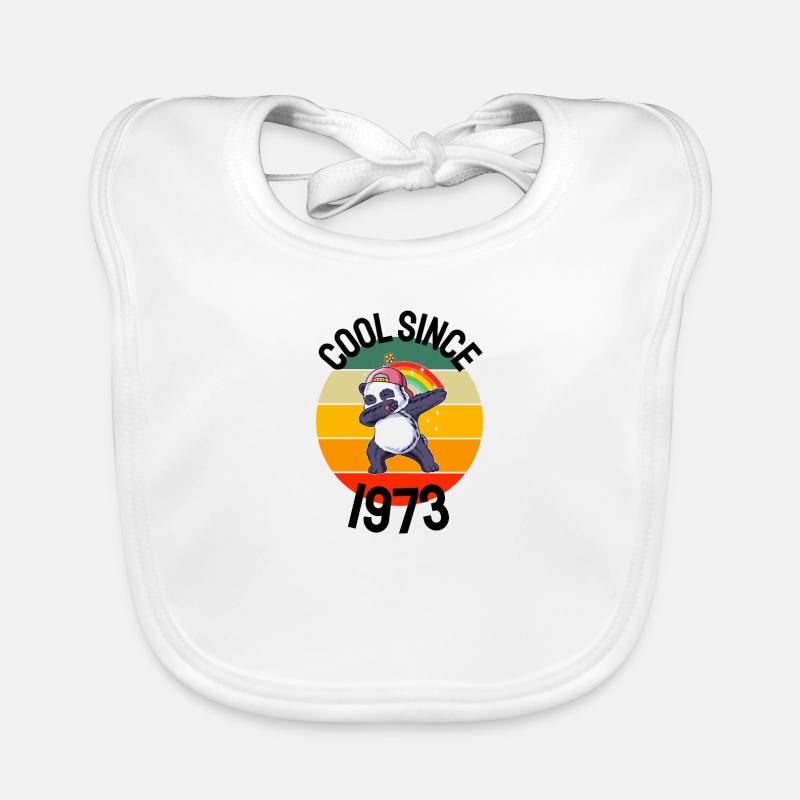 Cool Seit 1973 Retro Dabbing Panda 49. Geburtstag Baby Bio-Lätzchen