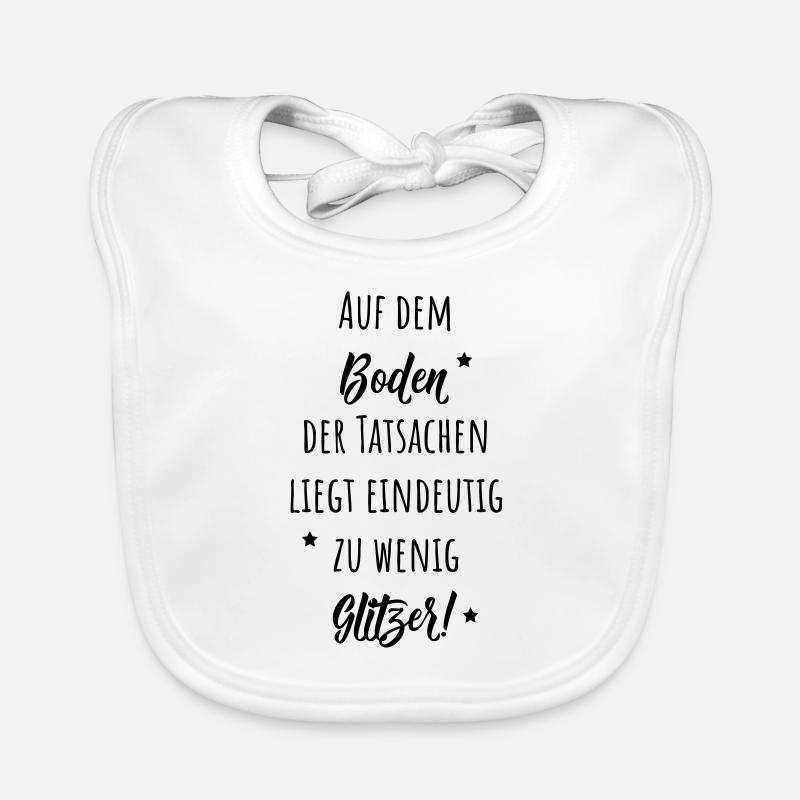 Glitzer Feenstaub Einhorn Konfetti Spruch Geschenk Baby Bio-Lätzchen