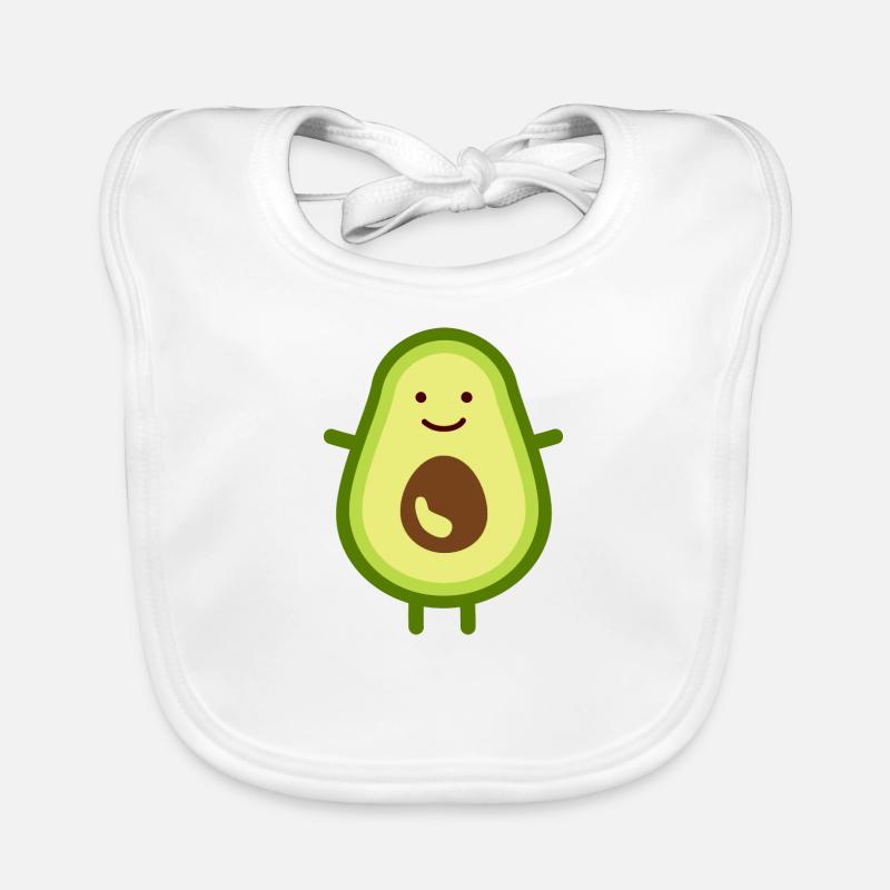 Avocado - Baby Bio-Lätzchen - Weiß