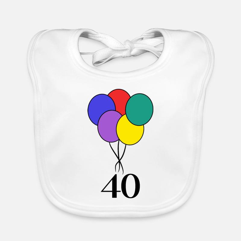 40. 40 ANS. 40e ANNIVERSAIRE. ANNIVERSAIRE 40 ANS. Bavoir bio Bébé