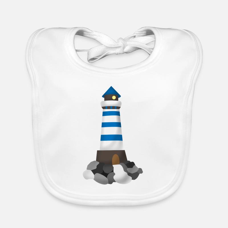 LIGHTHOUSE BEACON LEADING STAR WAYPOINT GIFT Organic Baby Bibs
