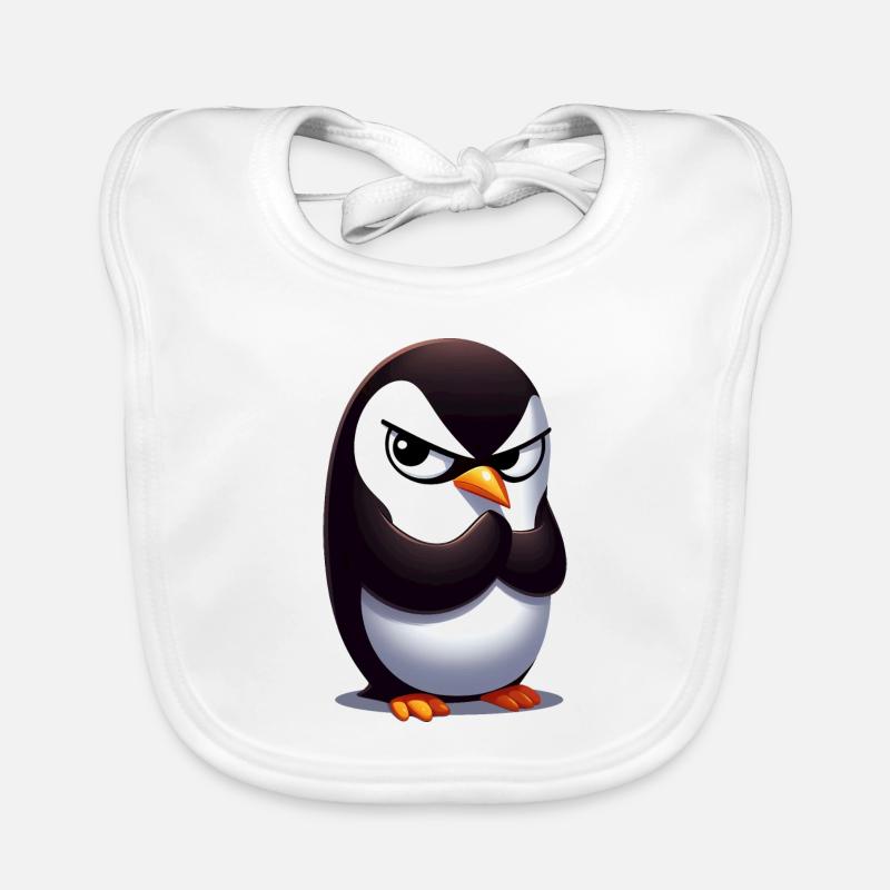 Penguin Funny Animals Organic Baby Bibs