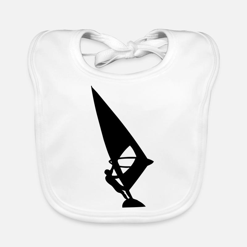 surfing surfer windsurfing Baby Bio-Lätzchen