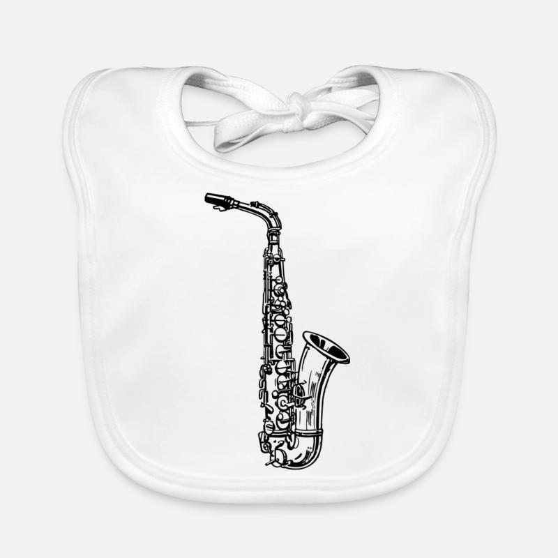 Saxophon Baby Bio-Lätzchen