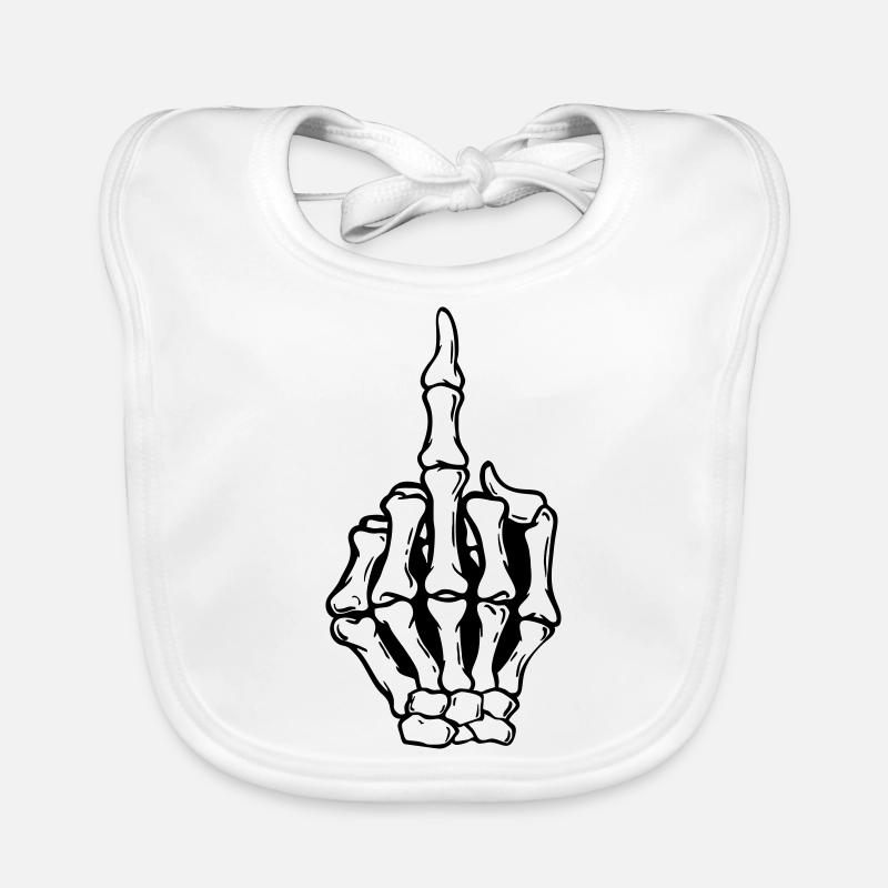 Skull finger Baby Bio-Lätzchen