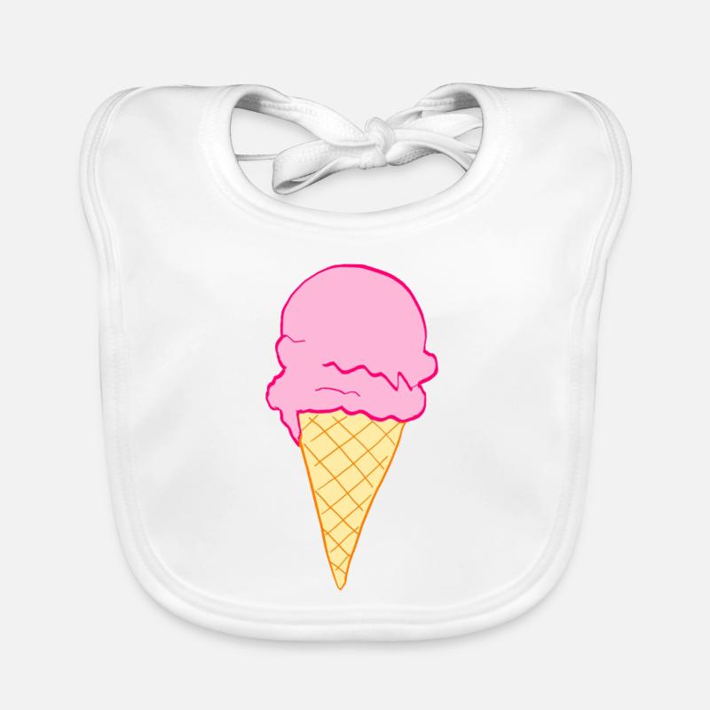 ice creme - Baby Bio-Lätzchen - Weiß