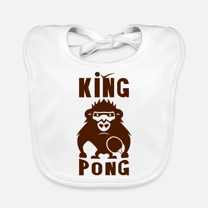 gorille king pong raquette ping Bavoir bio Bébé