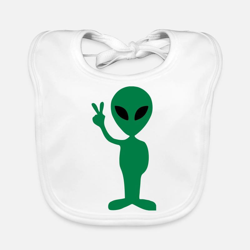 Alien Peace Organic Baby Bibs