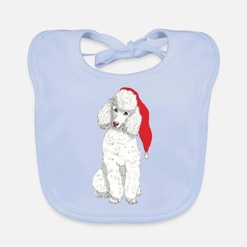 Poodle toy W - Christmas Organic Baby Bibs