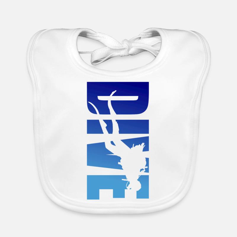dive diver diving diver Organic Baby Bibs