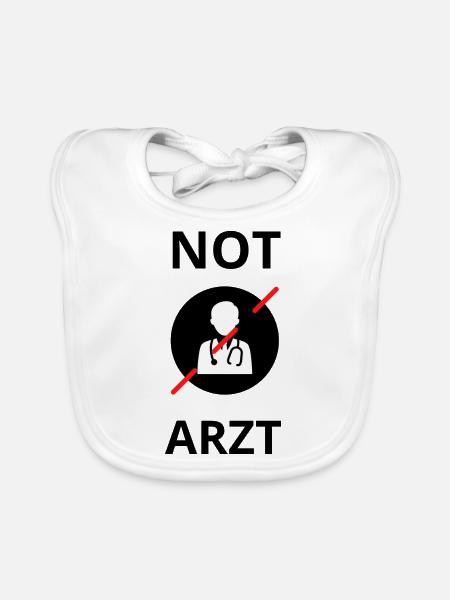 NOT ARZT - Baby Bio-Lätzchen - Weiß - Vorne