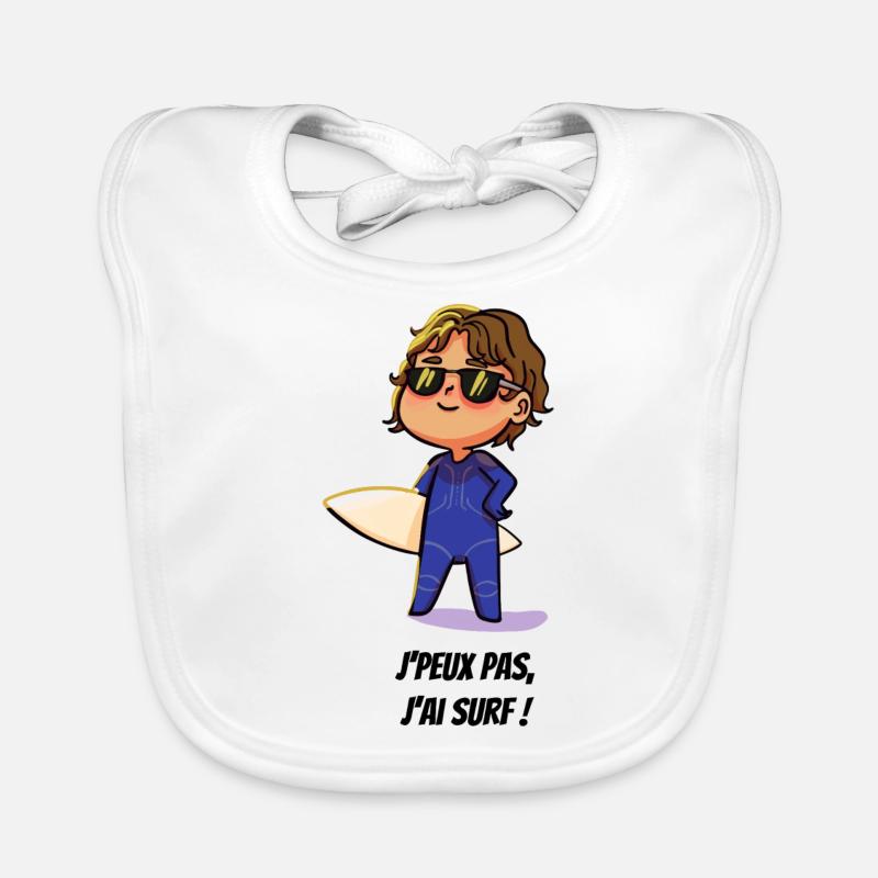 J'peux pas j'ai surf Bavoir bio Bébé