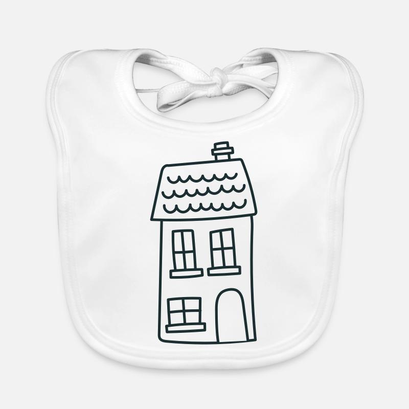 Grande maison irrégulière mignonne Bavoir bio Bébé