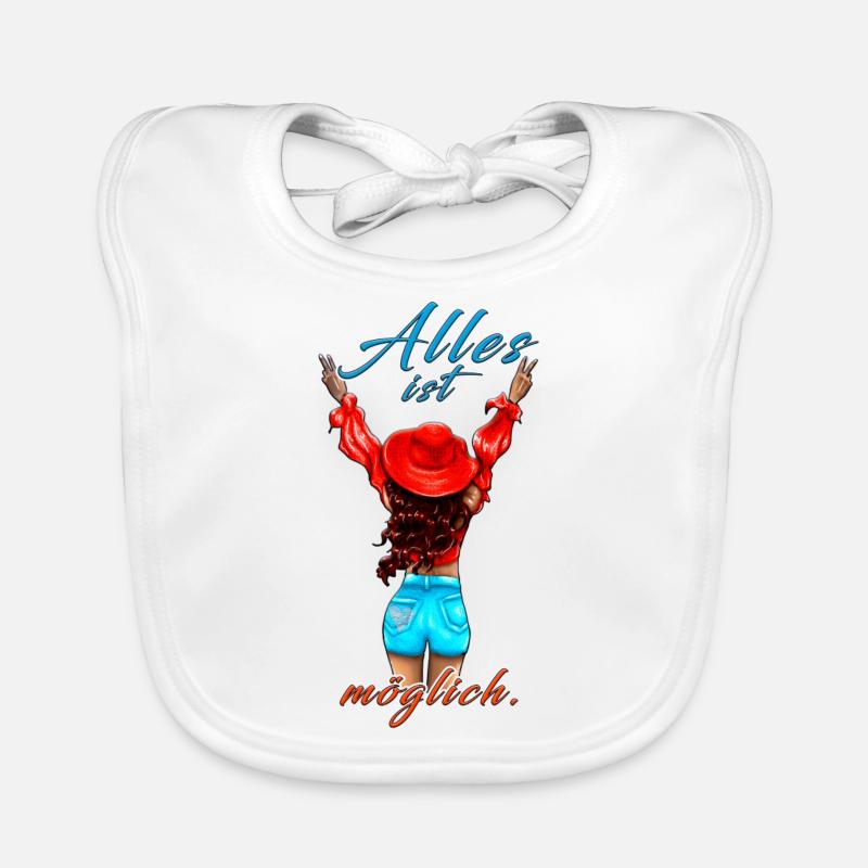 Anything is possible brunette Organic Baby Bibs