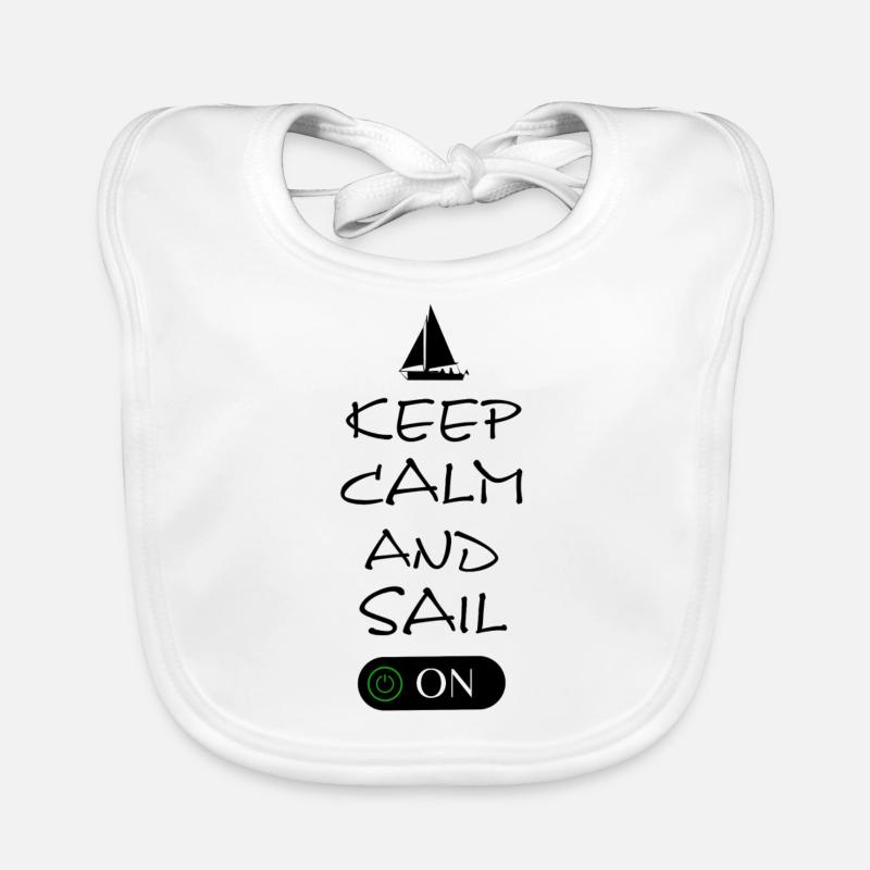 Keep Calm and sail on Baby Bio-Lätzchen