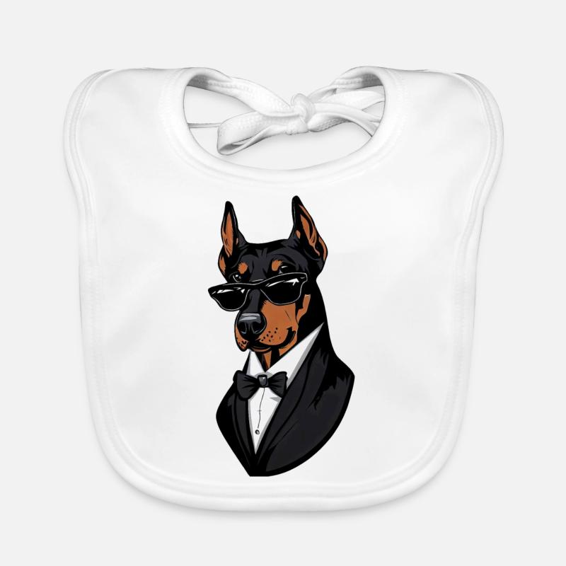 Doberman L’agent des services secrets Bavoir bio Bébé