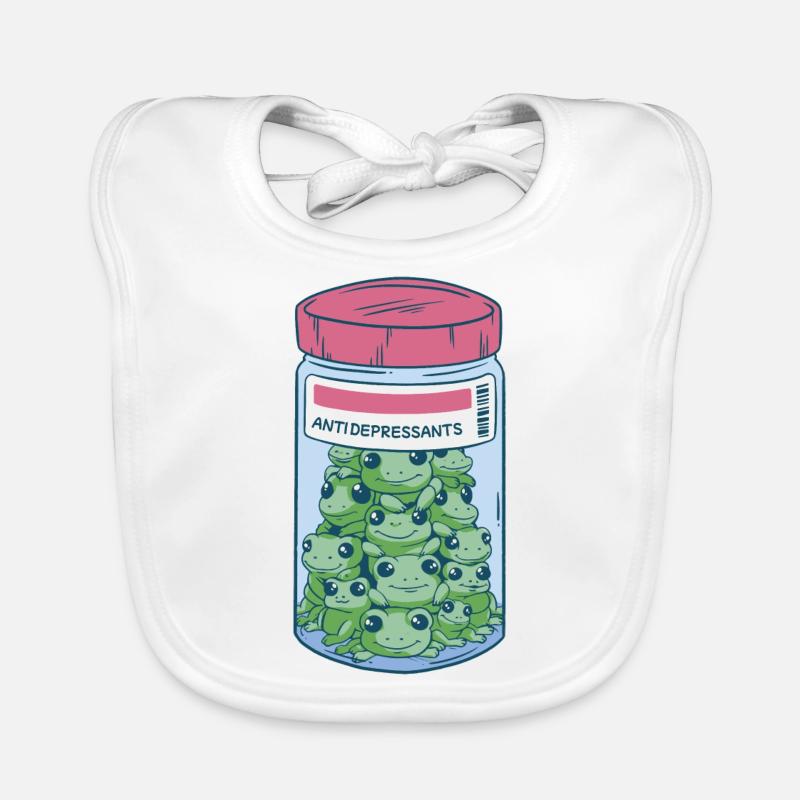 Frösche im Glas Baby Bio-Lätzchen