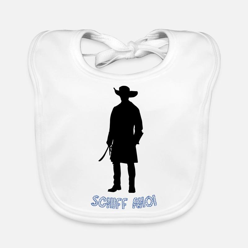 Pirate schiff ahoi Baby Bio-Lätzchen