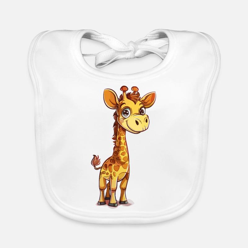 Bunte Cartoon Giraffe Baby Bio-Lätzchen