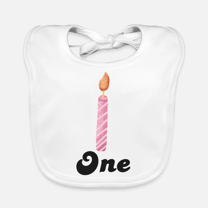 1e anniversaire bougie Bavoir bio Bébé
