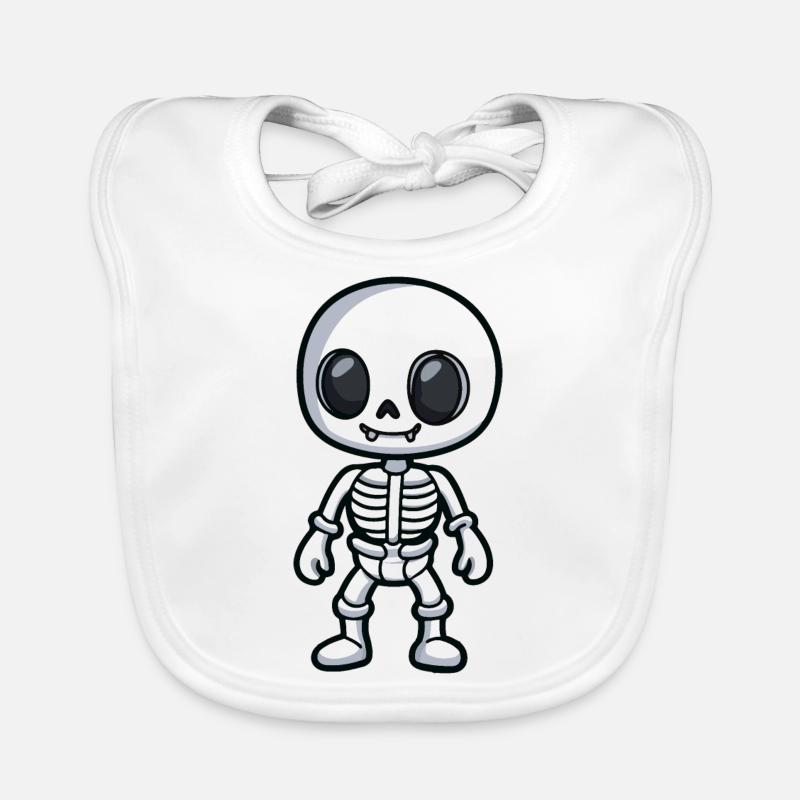 Skelett Halloween Comic Baby Bio-Lätzchen