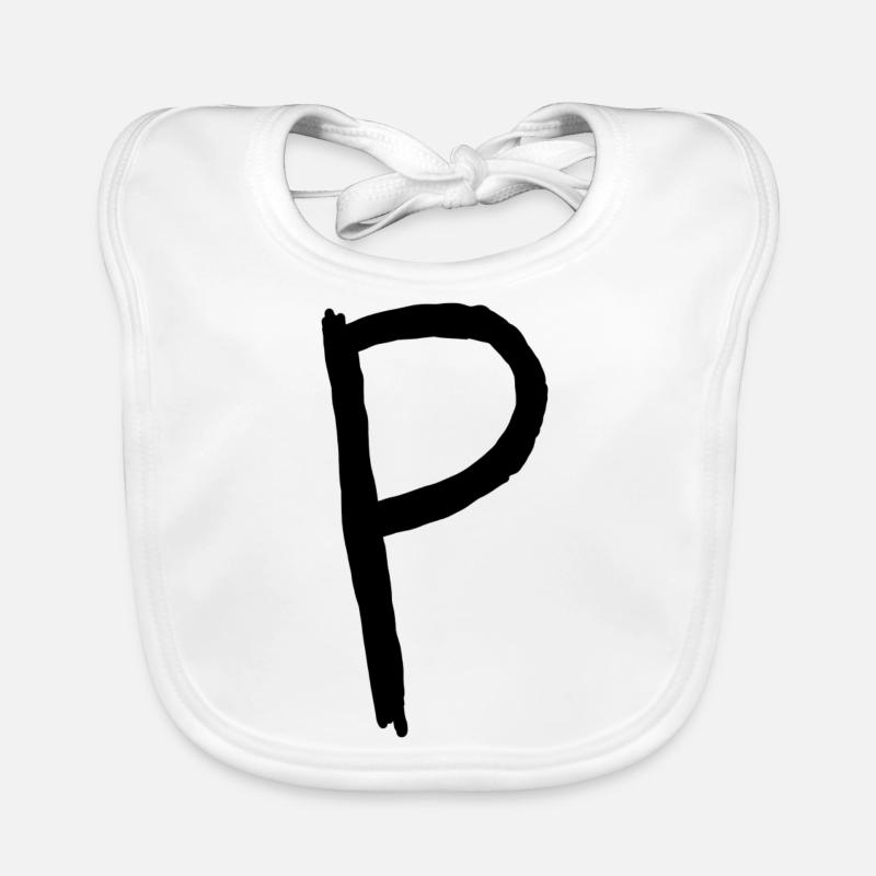 Buchstaben P Baby Bio-Lätzchen