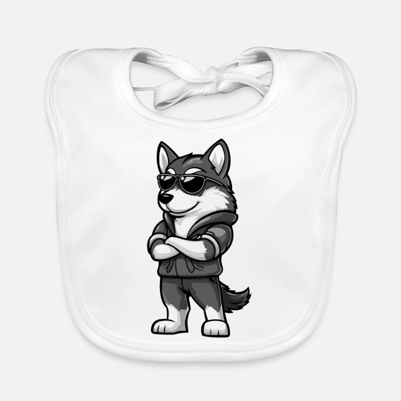 Husky Chien Cool Bavoir bio Bébé