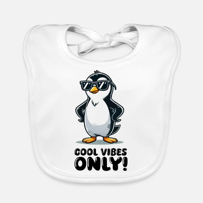 Pingouin Bande Dessinée Cool Bavoir bio Bébé