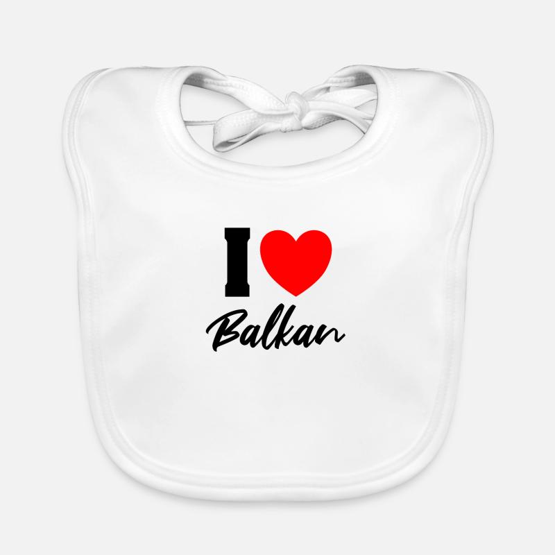 j'aime les balkans Bavoir bio Bébé