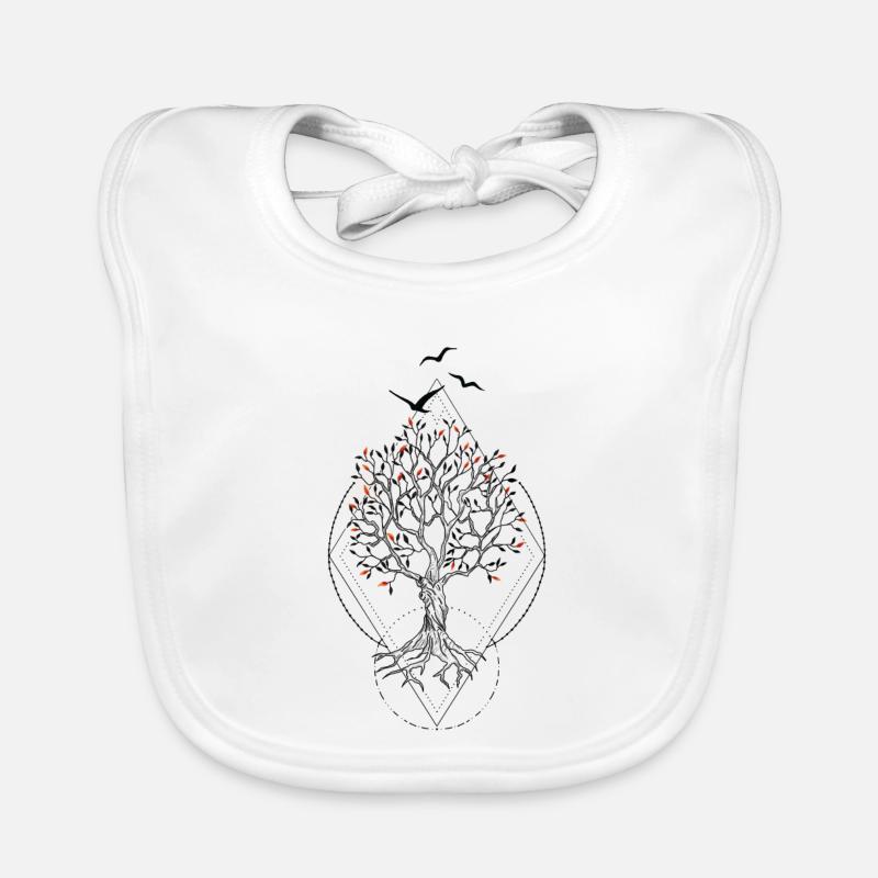 Leafy sunset Organic Baby Bibs