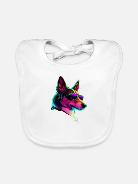 Basenji Dogs Basenjis - Baby Bio-Lätzchen - Weiß - Vorne