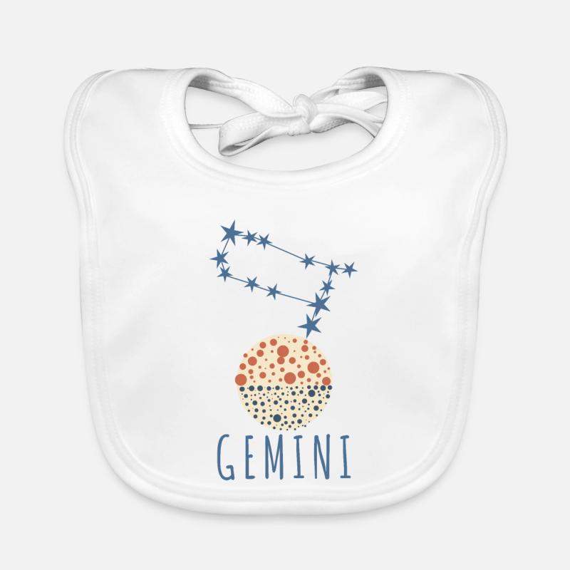 La constellation des Gémeaux Bavoir bio Bébé
