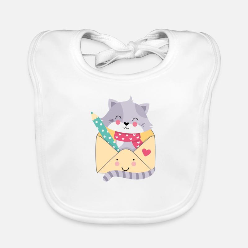 Cat Post Organic Baby Bibs