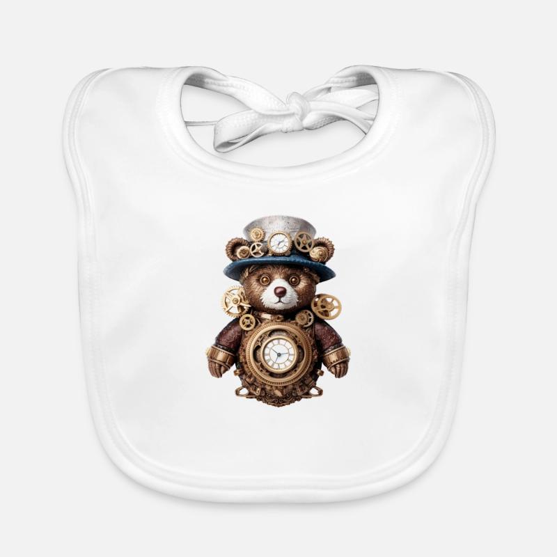 Steampunk Teddy Bavoir bio Bébé