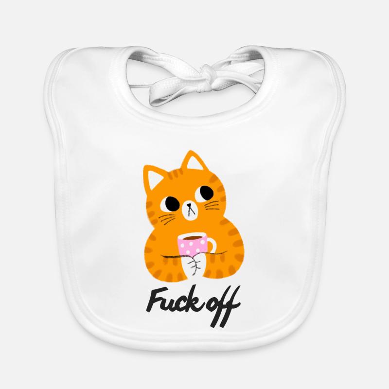 Genervte Katze Baby Bio-Lätzchen