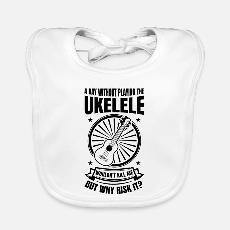 Ukulele Teacher Joke Organic Baby Bibs
