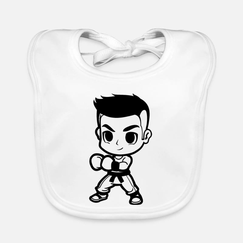 Kickboxing Garçon Look Comique Bavoir bio Bébé
